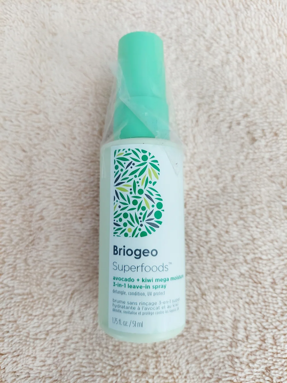 Briogeo Superfoods Avocado + Kiwi 3-in-1 Leave-In Spray 1.75oz NWT Travel Size